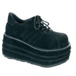 Demonia Japan Black Vegan Suede Tempo-08 - Image 7