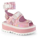 Demonia Japan ベビー ピンク ホロ パテント Slacker-15b - Image 6