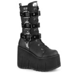 デモニア ジャパン ブラック ビーガン レザー-パテント ケラ-110 - Image 2