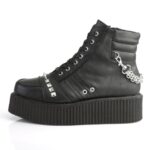 デモニア ジャパン ブラック ビーガン レザー V-creeper-565 - Image 4